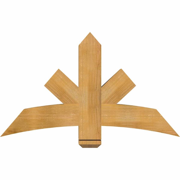 Ekena Millwork Alberta Rough Sawn Timber Gable Bracket, Western Red Cedar, 48"W x 28"H x 6"D x 6"F, 14/12 Pitch GBW048X28X0606ALB00RWR - main